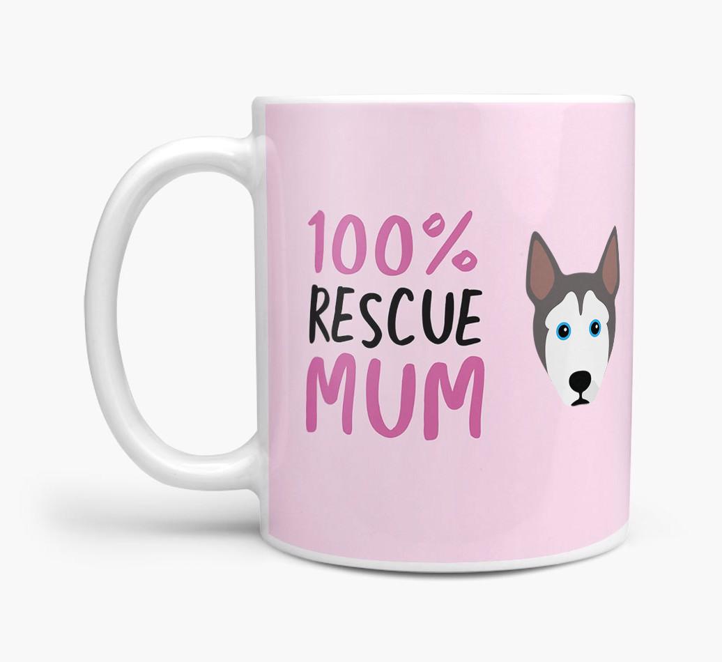 '100% Rescue Mum' - Personalised {breedFullName} Mug