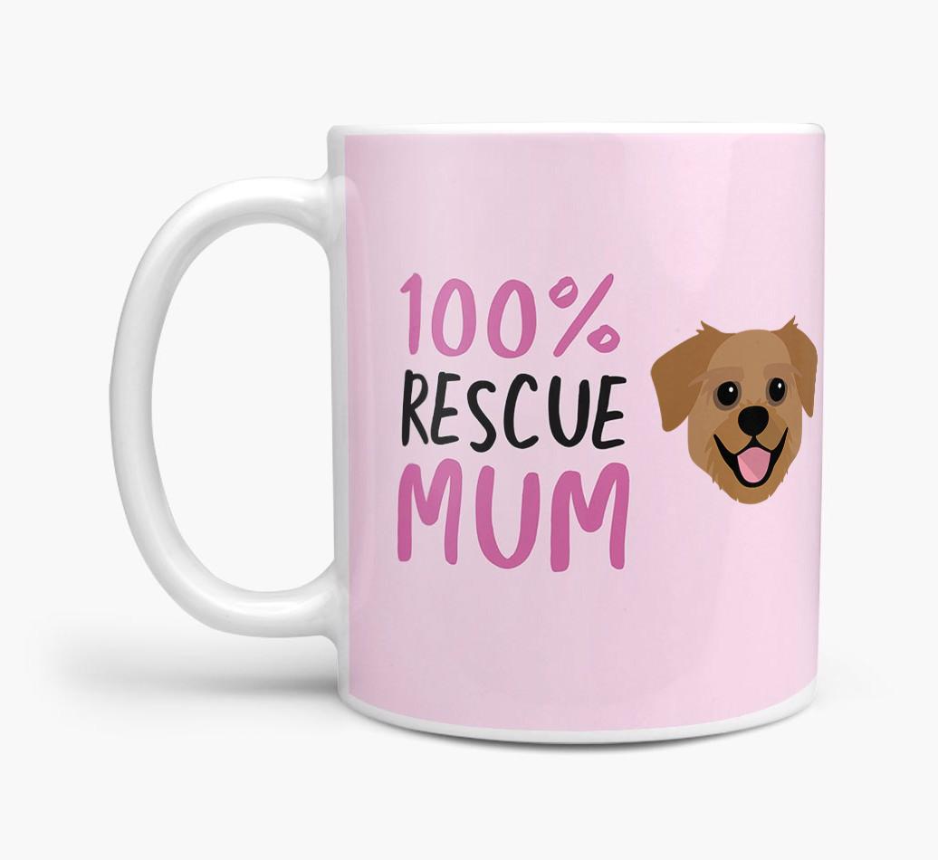 '100% Rescue Mum' - Personalised {breedFullName} Mug