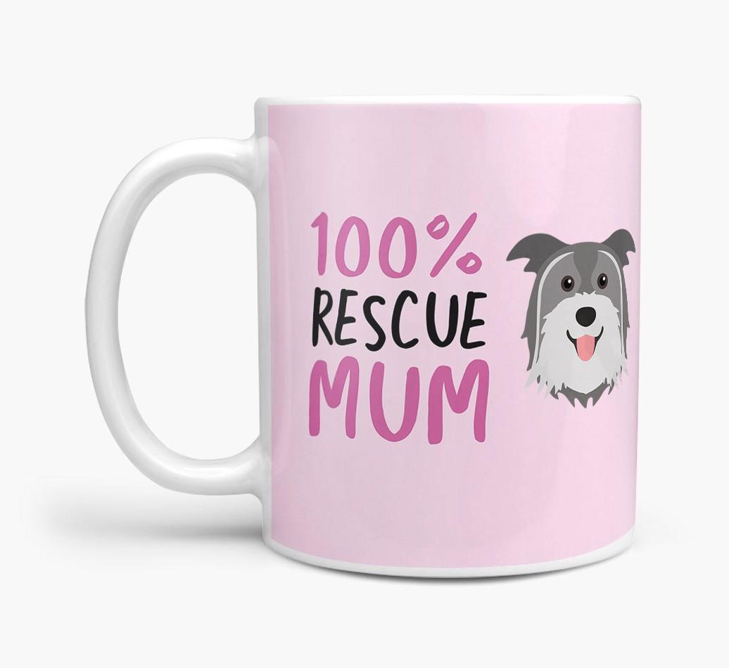 '100% Rescue Mum' - Personalised {breedFullName} Mug