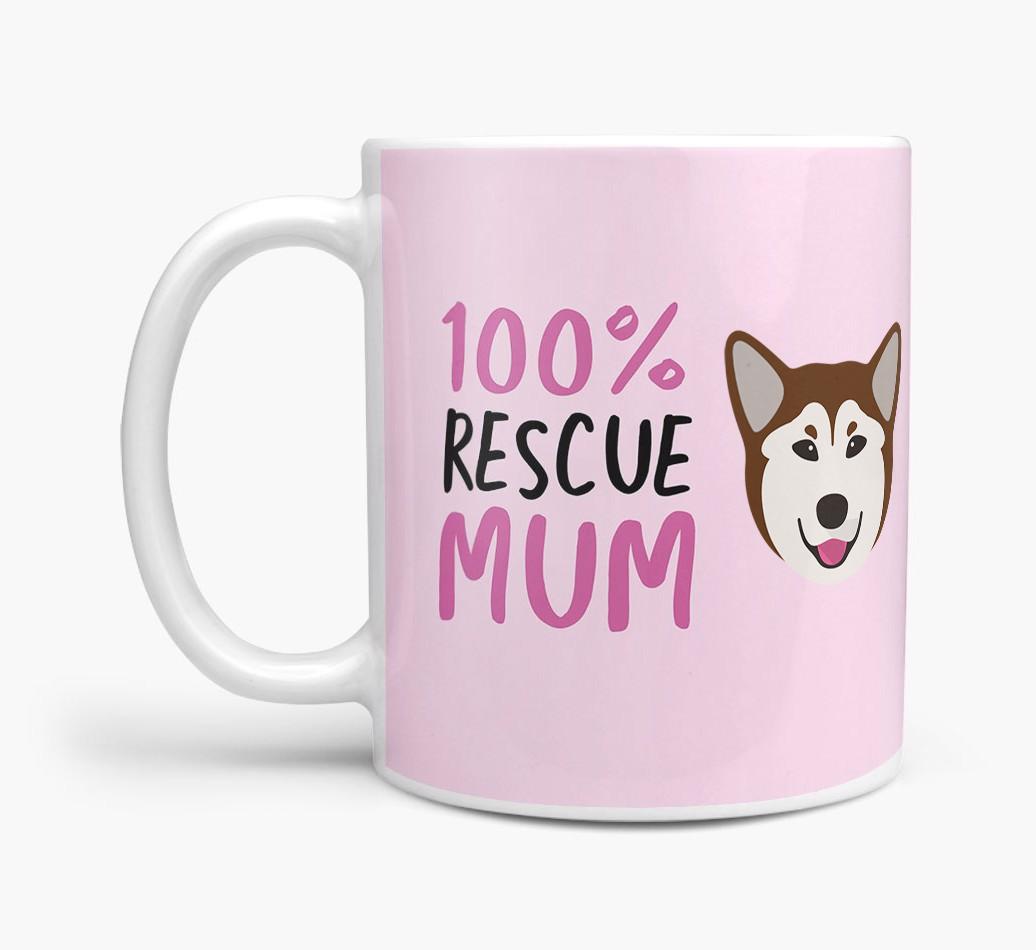 '100% Rescue Mum' - Personalised {breedFullName} Mug