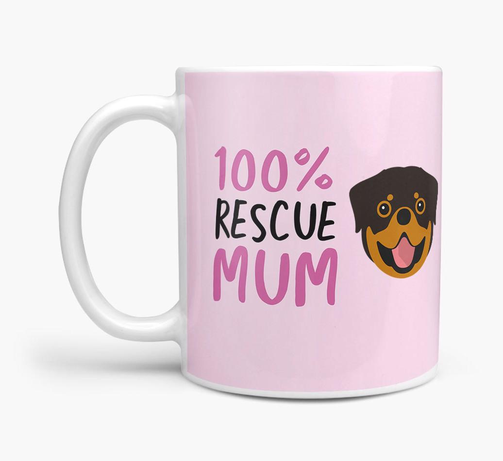 '100% Rescue Mum' - Personalised {breedFullName} Mug