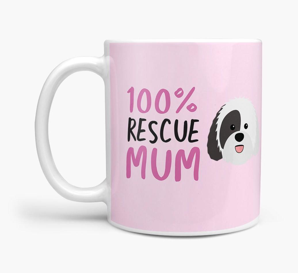 '100% Rescue Mum' - Personalised {breedFullName} Mug