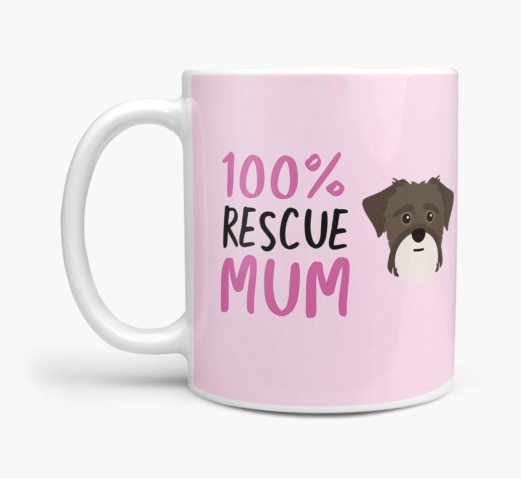 '100% Rescue Mum' - Personalised {breedFullName} Mug