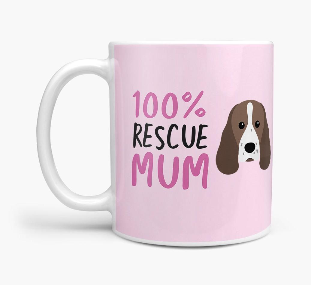 '100% Rescue Mum' - Personalised {breedFullName} Mug