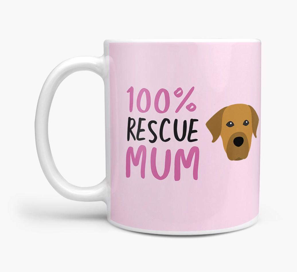 '100% Rescue Mum' - Personalised {breedFullName} Mug
