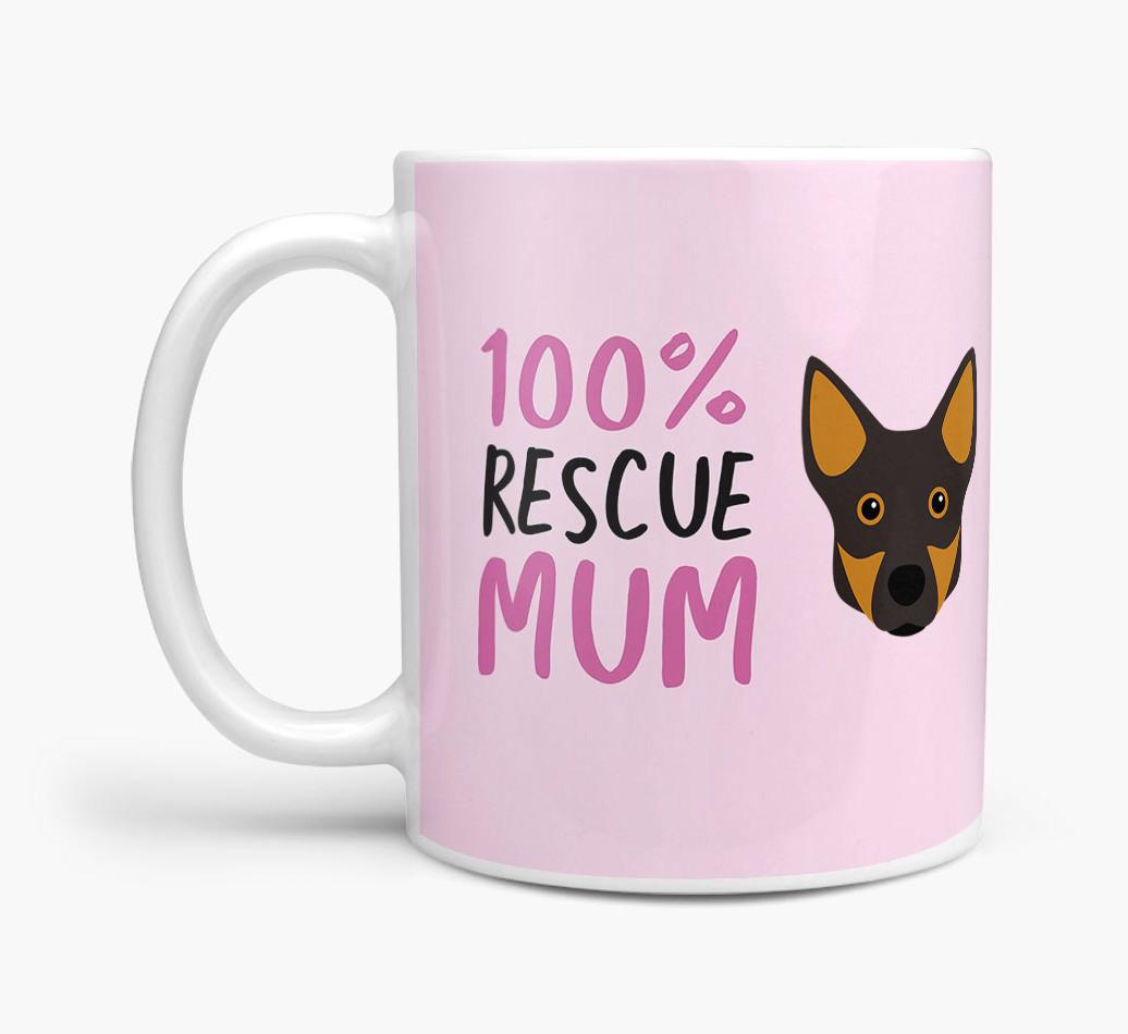 '100% Rescue Mum' - Personalised {breedFullName} Mug