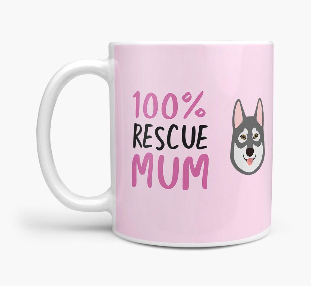'100% Rescue Mum' - Personalised {breedFullName} Mug