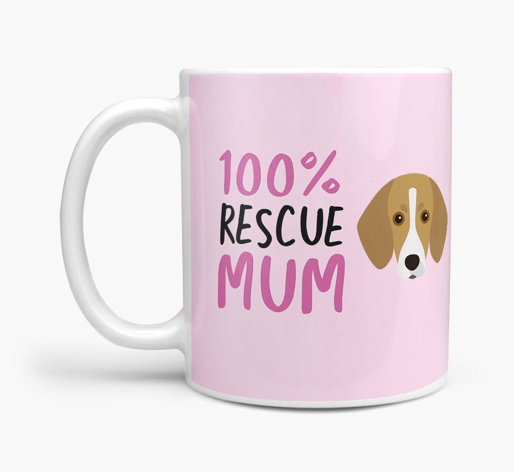'100% Rescue Mum' - Personalised {breedFullName} Mug