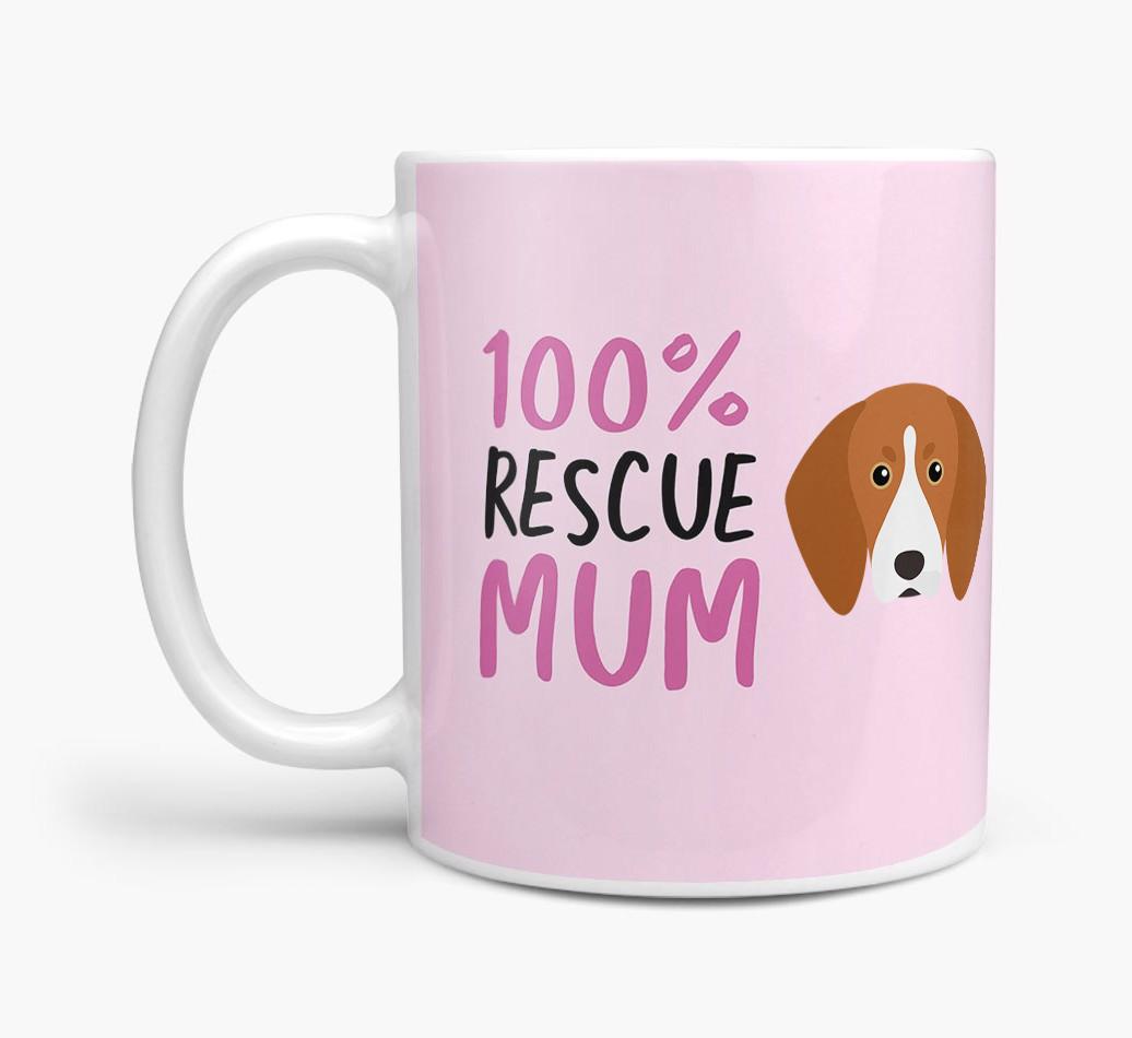 '100% Rescue Mum' - Personalised {breedFullName} Mug