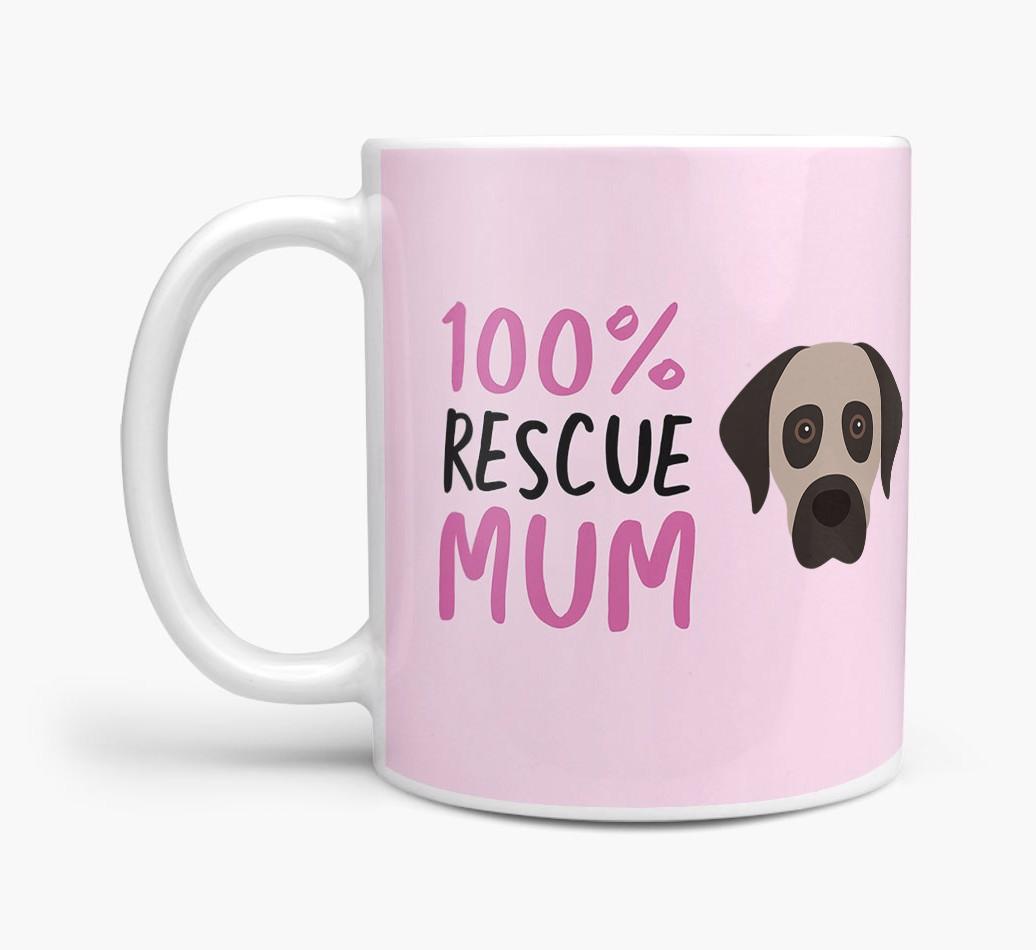 '100% Rescue Mum' - Personalised {breedFullName} Mug