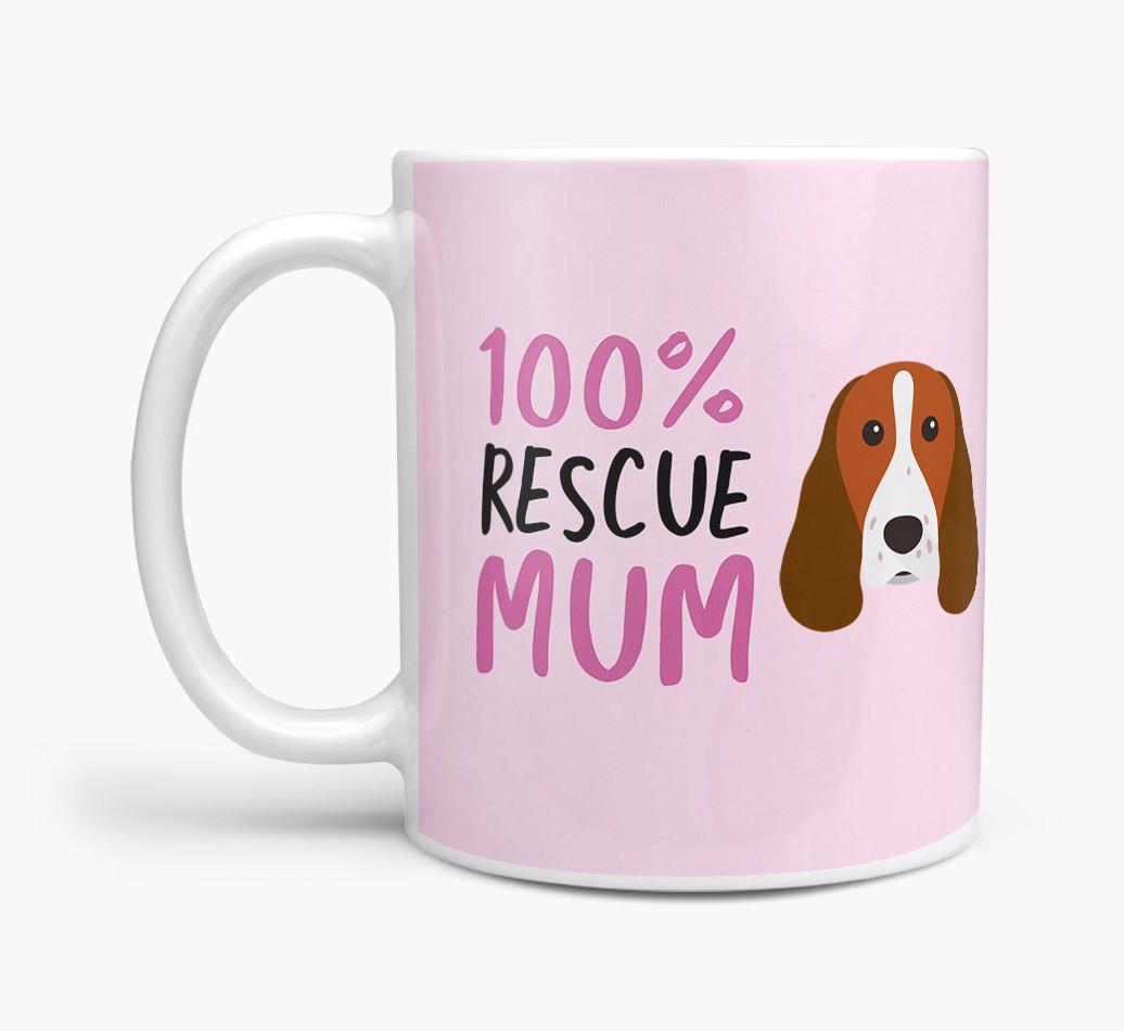 '100% Rescue Mum' - Personalised {breedFullName} Mug