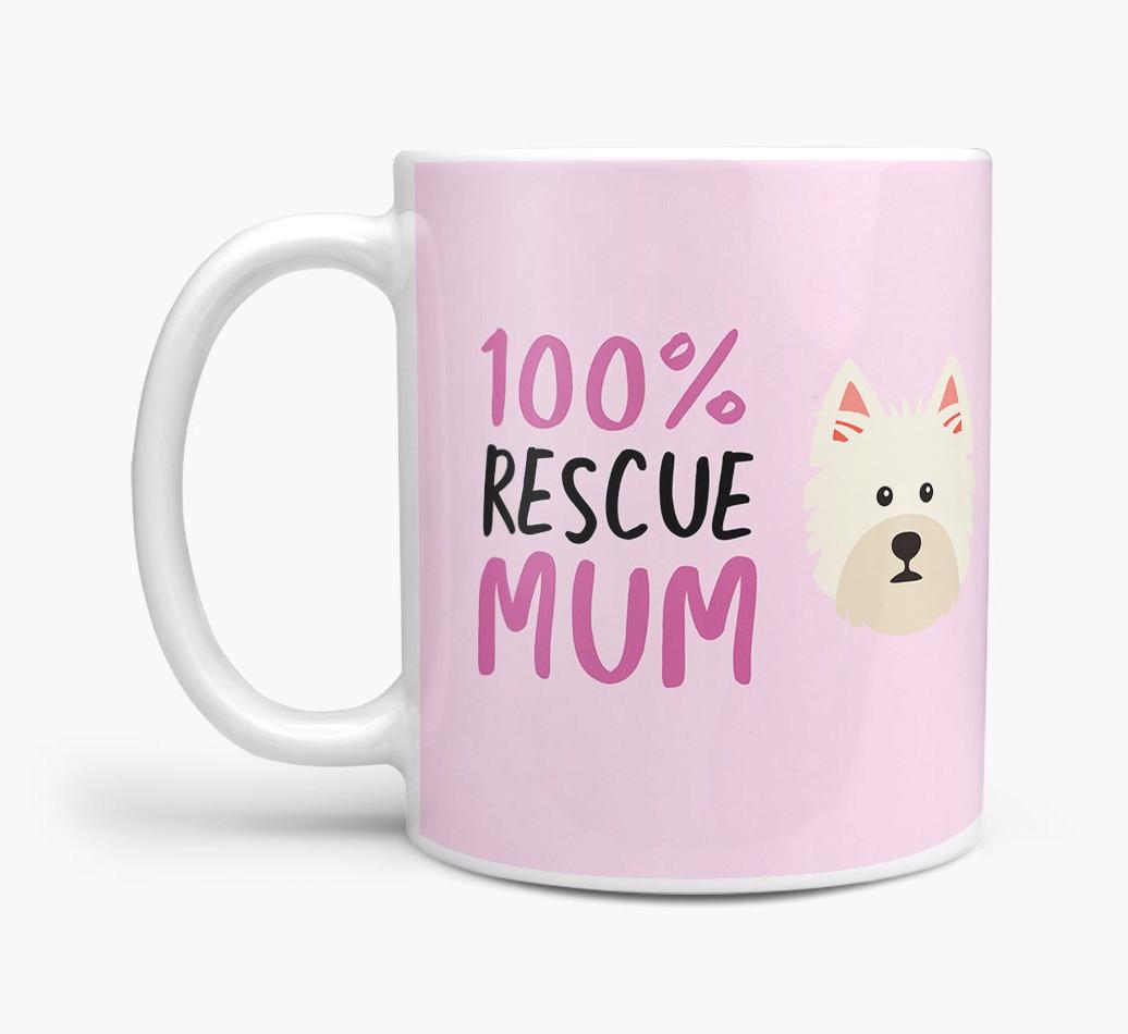 '100% Rescue Mum' - Personalised {breedFullName} Mug