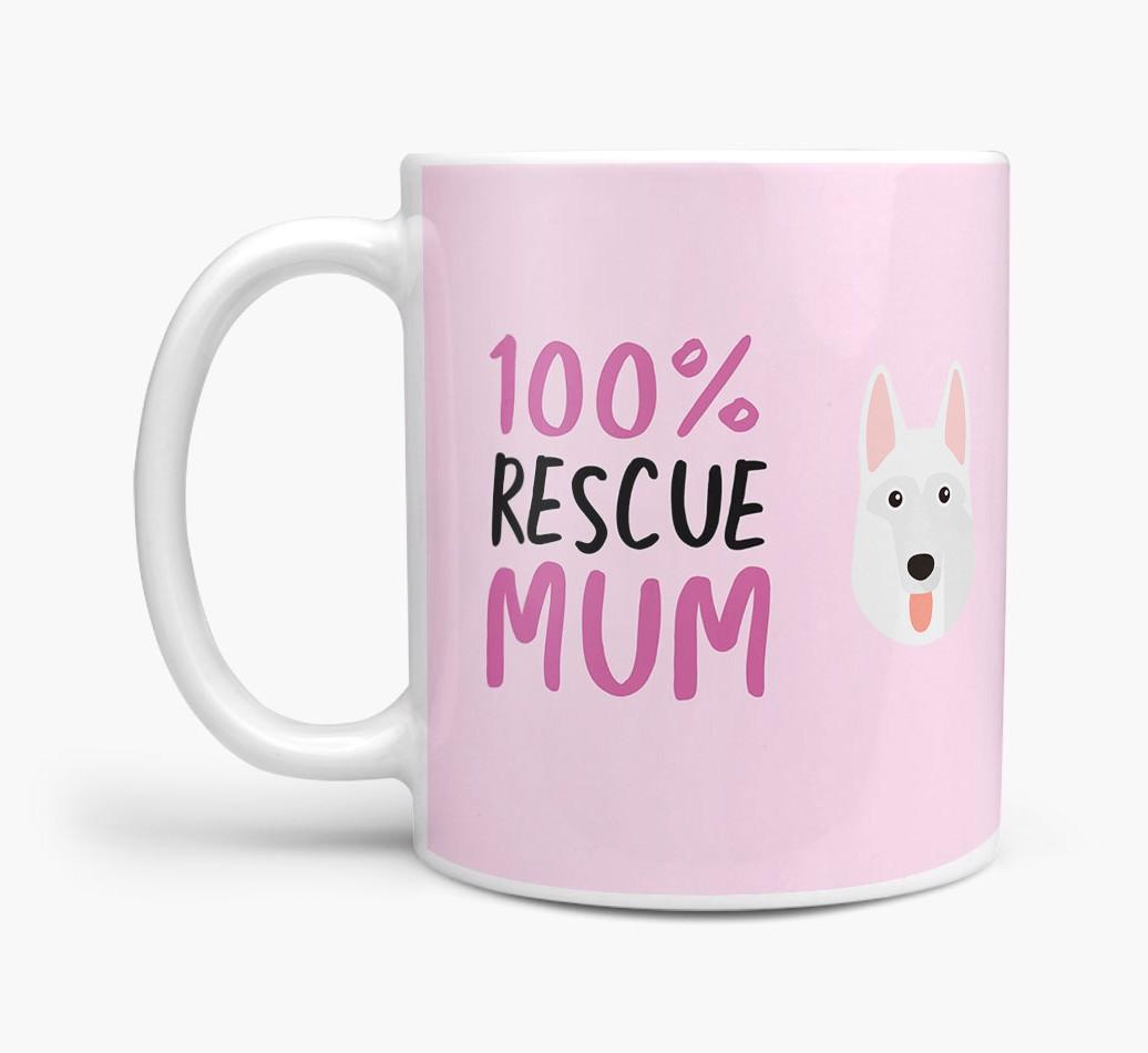 '100% Rescue Mum' - Personalised {breedFullName} Mug