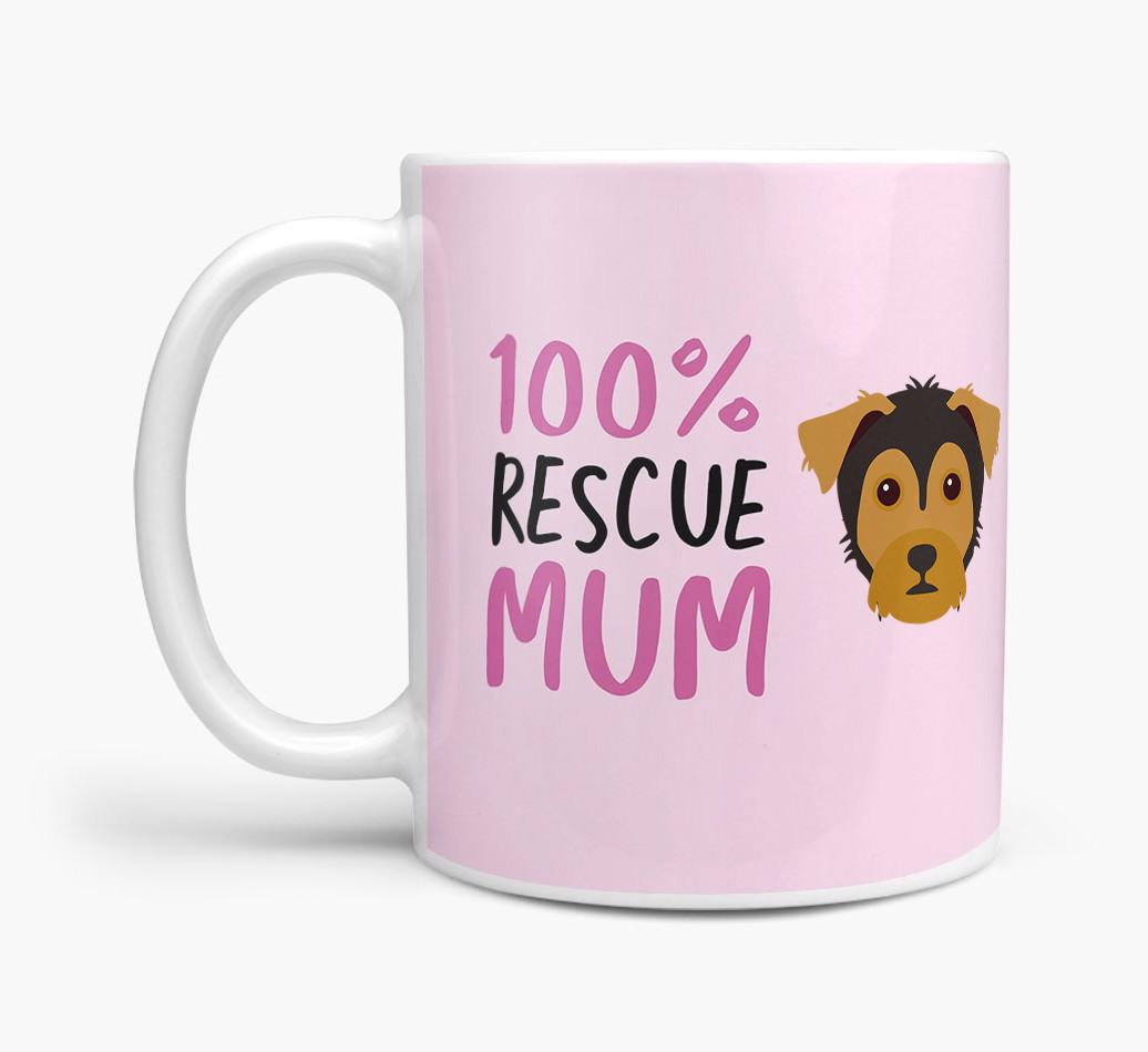 '100% Rescue Mum' - Personalised {breedFullName} Mug