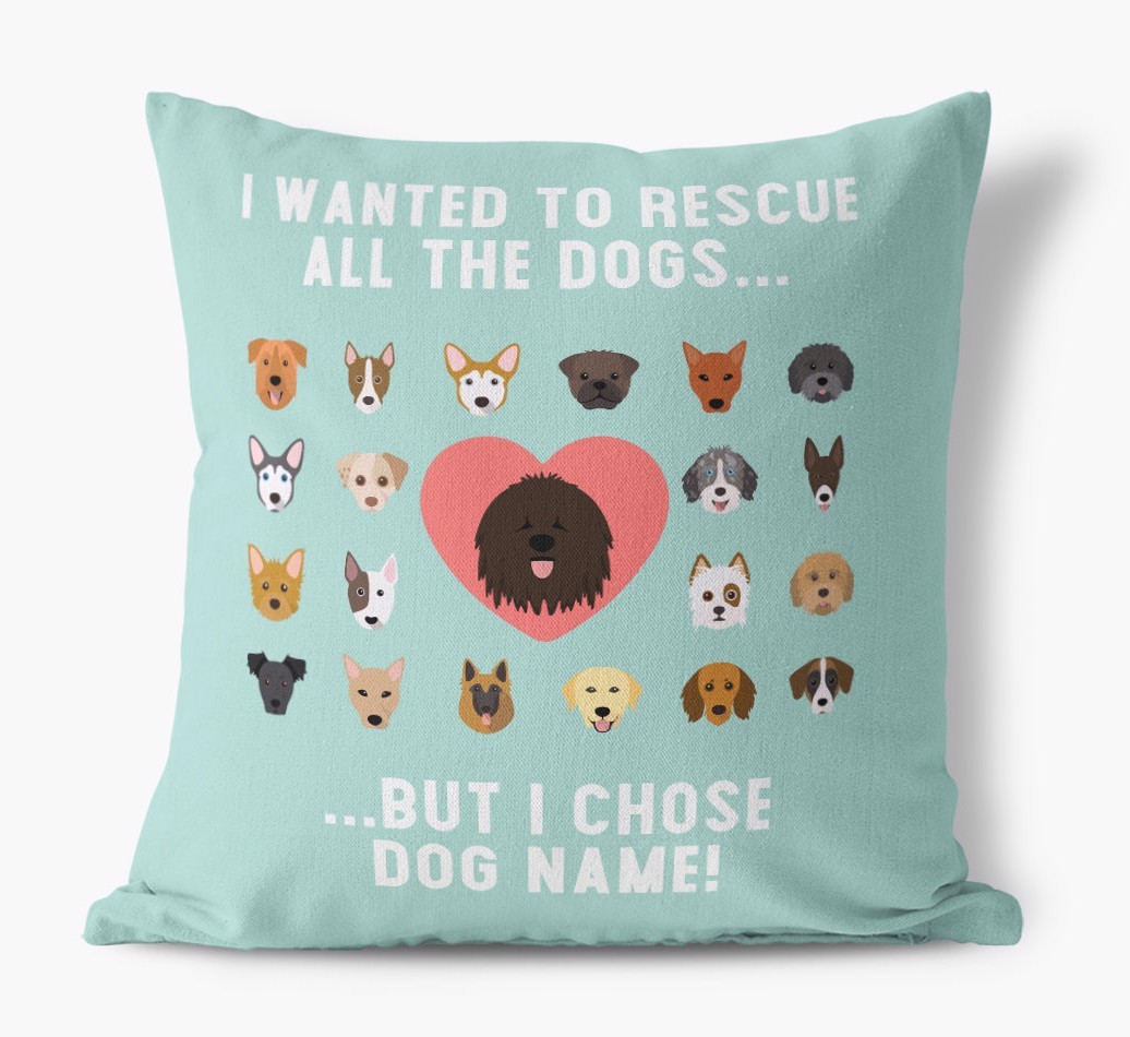 Rescue All The Dogs: Personalised {breedFullName} Cushion