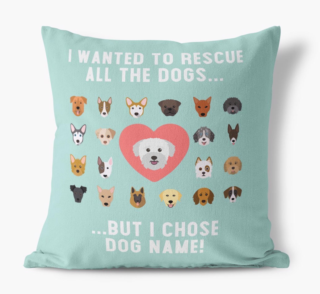Rescue All The Dogs: Personalised {breedFullName} Cushion