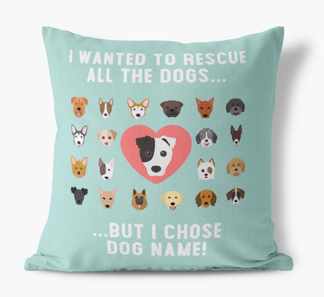 Rescue All The Dogs: Personalised {breedFullName} Cushion
