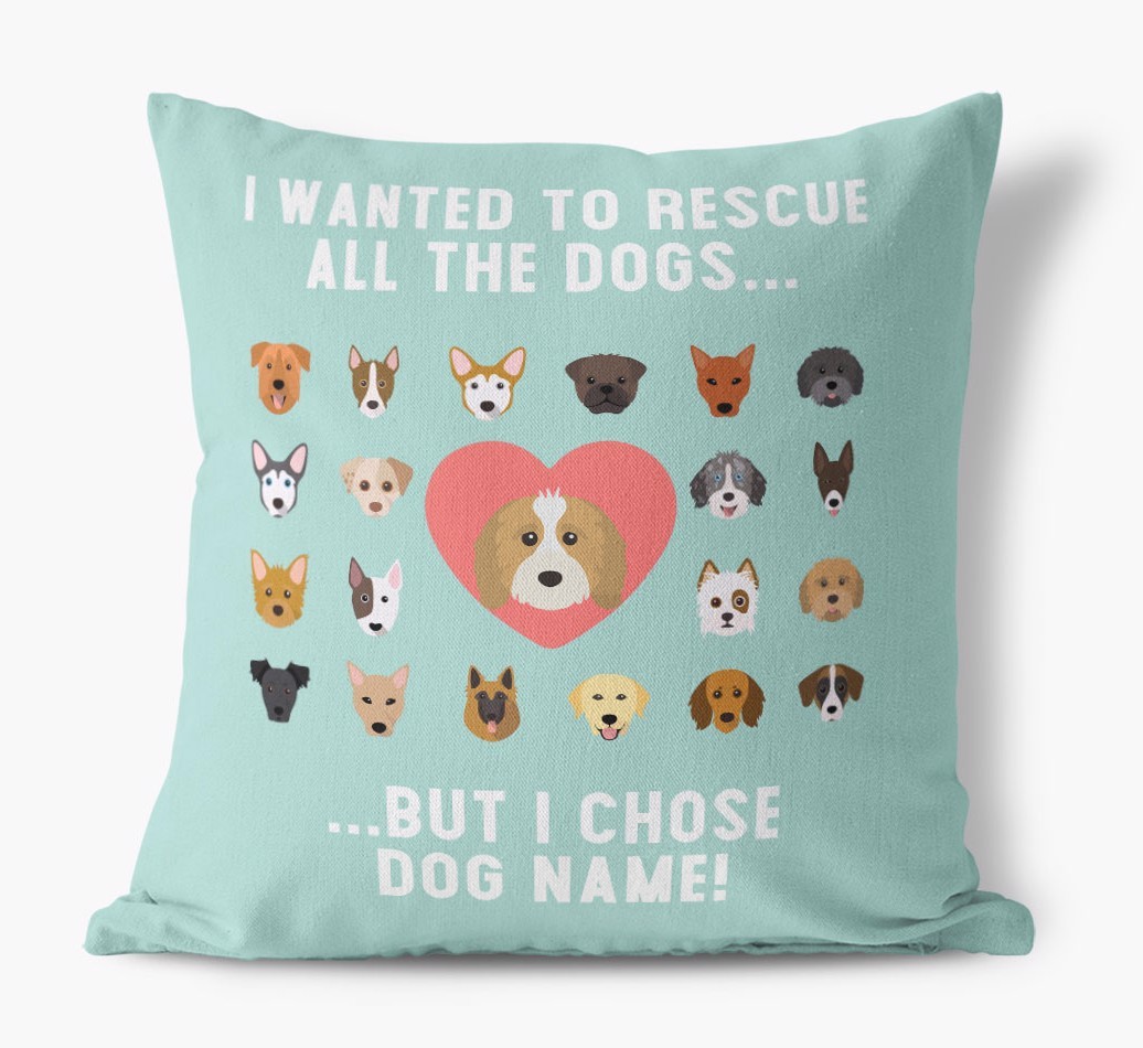 Rescue All The Dogs: Personalised {breedFullName} Cushion