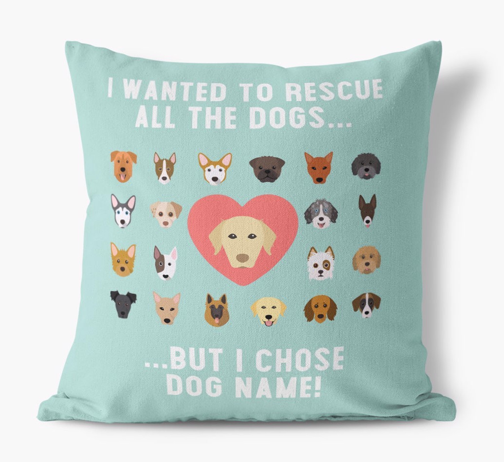 Rescue All The Dogs: Personalised {breedFullName} Cushion