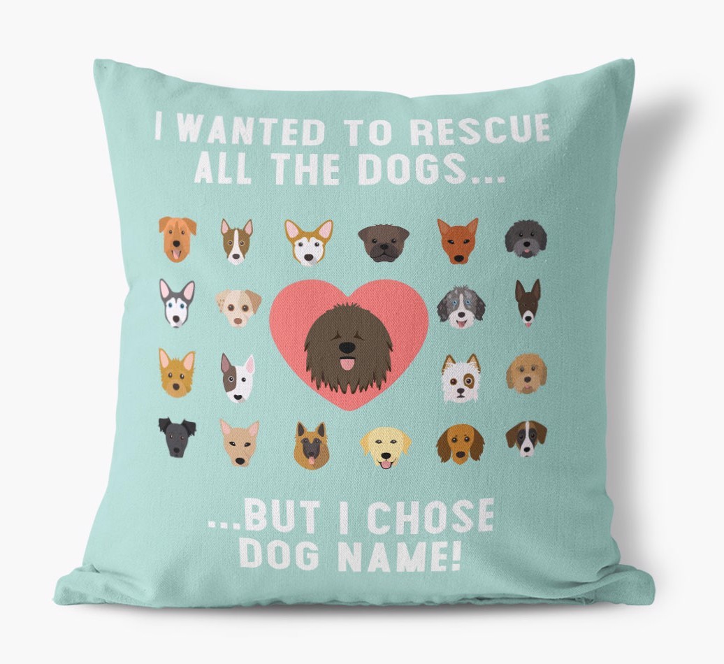 Rescue All The Dogs: Personalised {breedFullName} Cushion