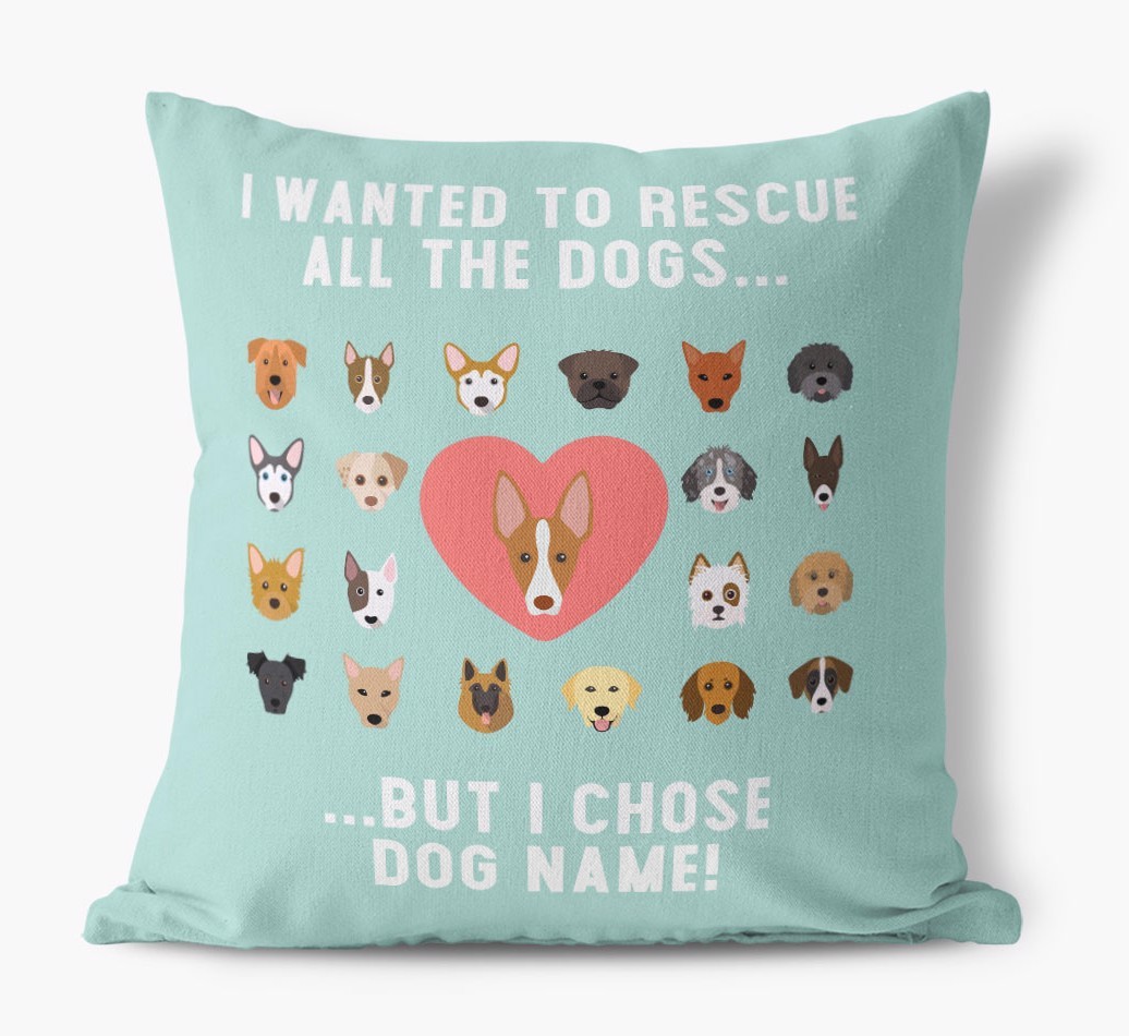 Rescue All The Dogs: Personalised {breedFullName} Cushion