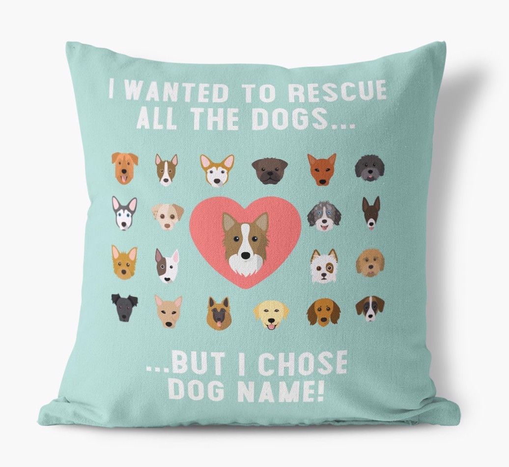 Rescue All The Dogs: Personalised {breedFullName} Cushion