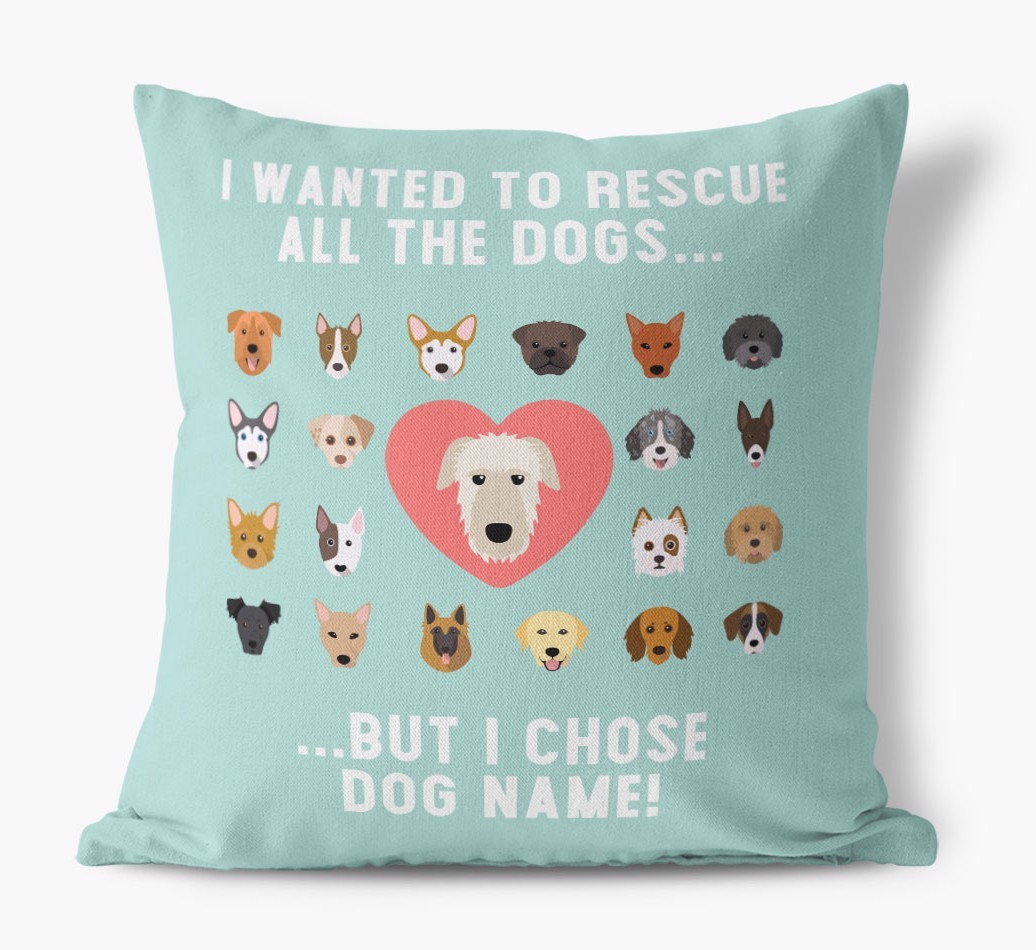 Rescue All The Dogs: Personalised {breedFullName} Cushion