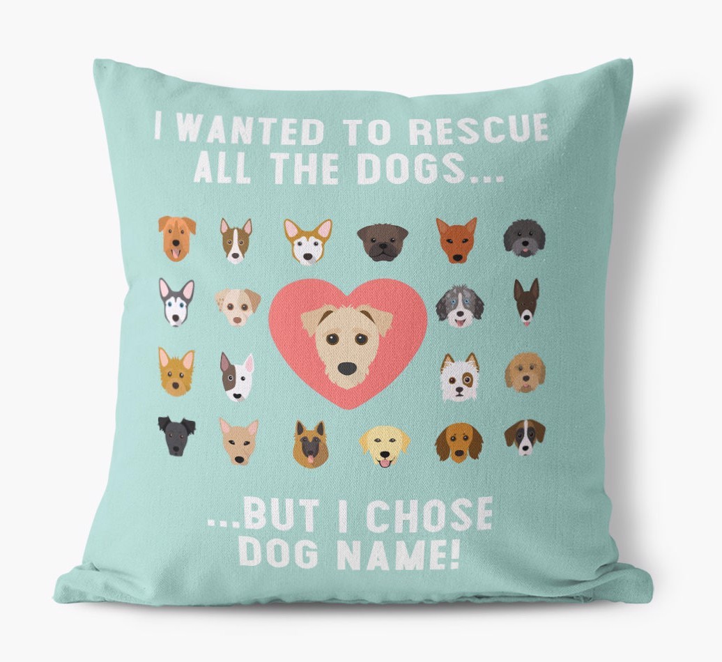 Rescue All The Dogs: Personalised {breedFullName} Cushion