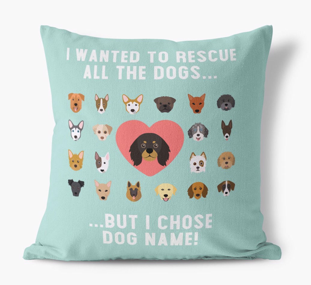 Rescue All The Dogs: Personalised {breedFullName} Cushion