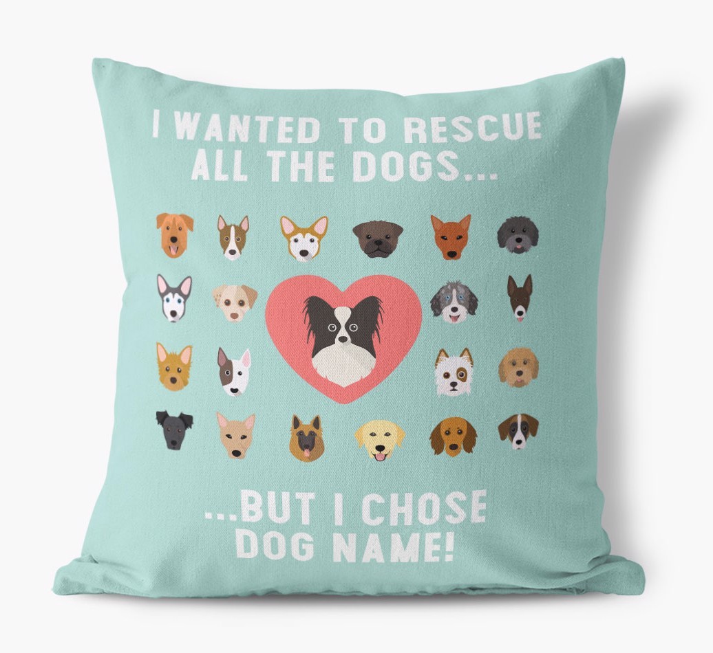 Rescue All The Dogs: Personalised {breedFullName} Cushion