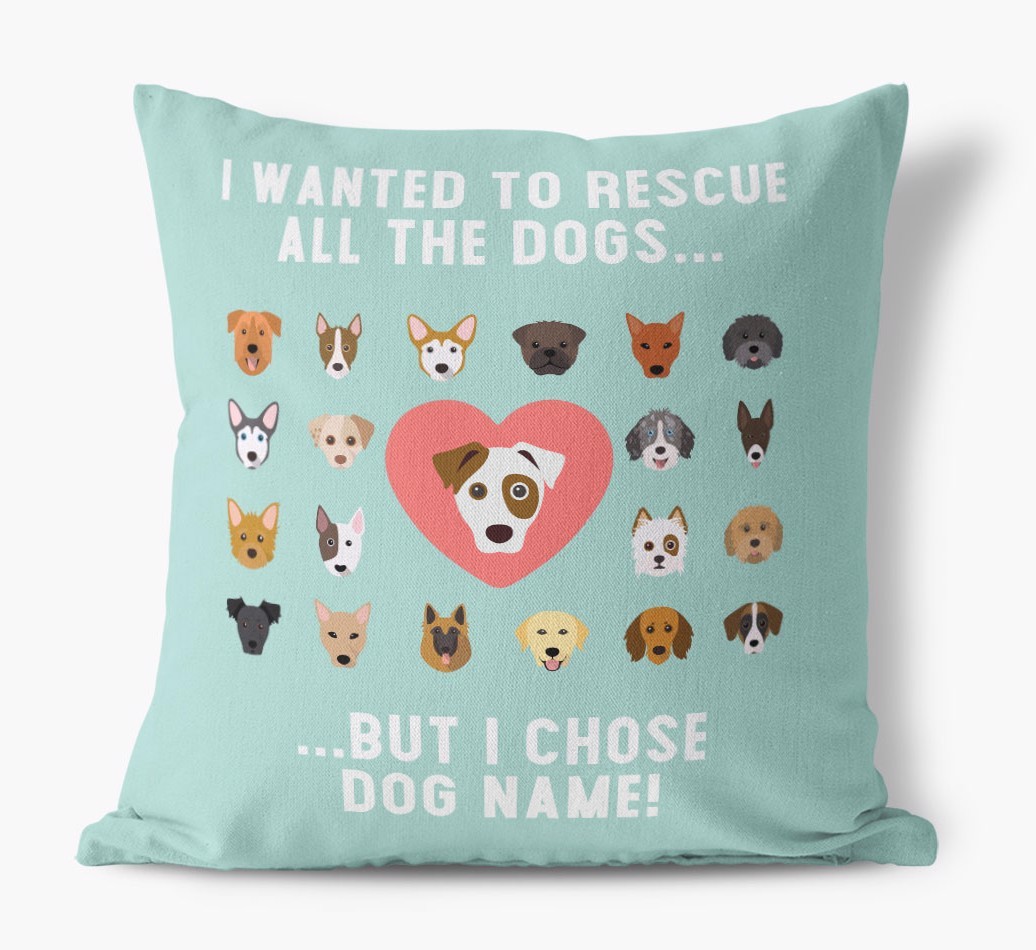 Rescue All The Dogs: Personalised {breedFullName} Cushion