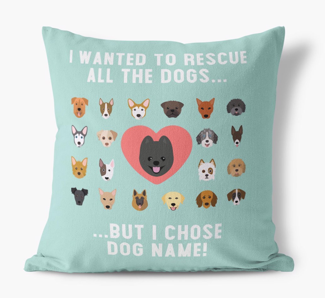 Rescue All The Dogs: Personalised {breedFullName} Cushion