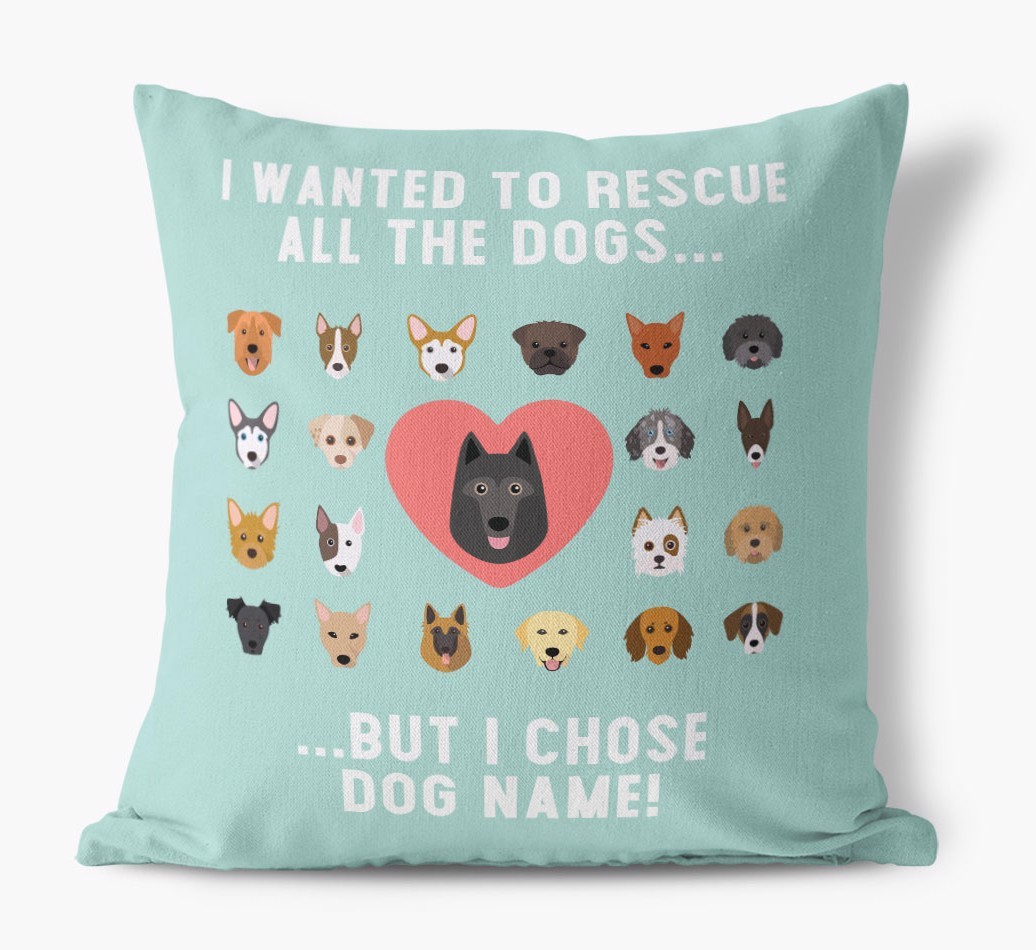 Rescue All The Dogs: Personalised {breedFullName} Cushion