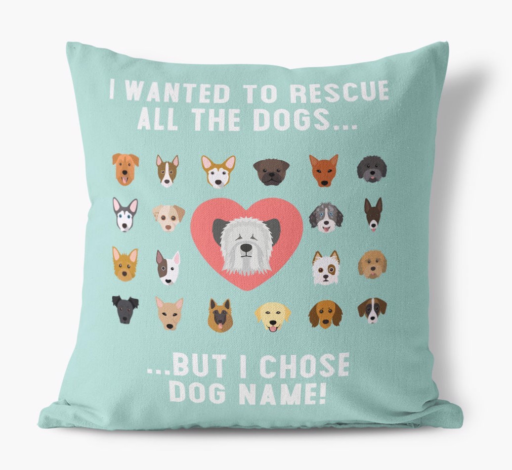 Rescue All The Dogs: Personalised {breedFullName} Cushion