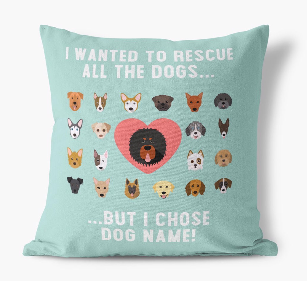 Rescue All The Dogs: Personalised {breedFullName} Cushion