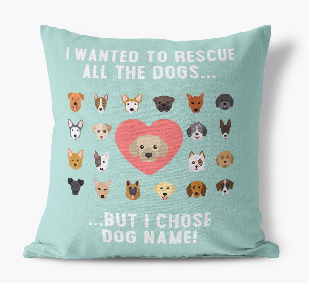Rescue All The Dogs: Personalised {breedFullName} Cushion