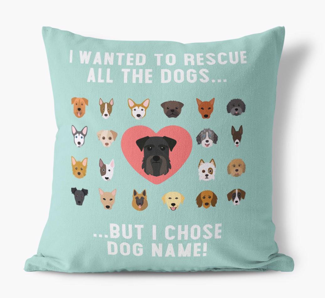 Rescue All The Dogs: Personalized {breedFullName} Pillow