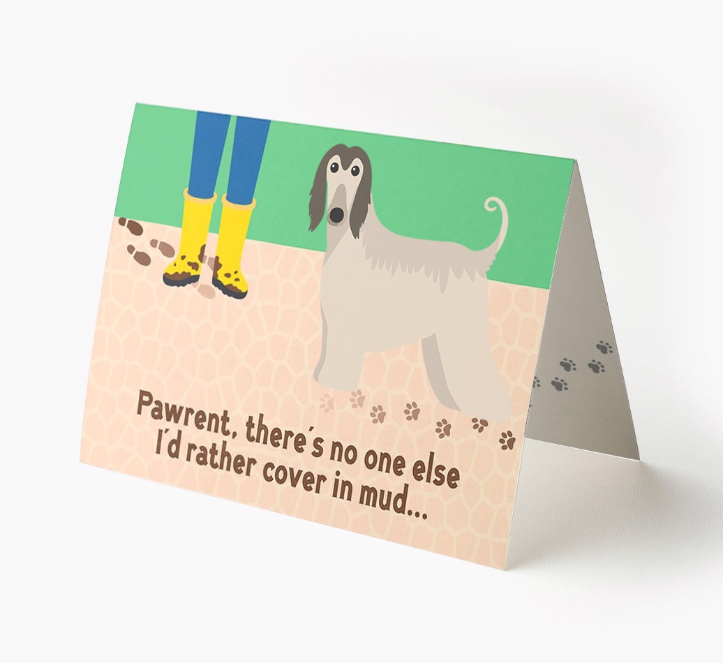 'There's No One Else I'd Rather Cover In Mud' - Personalised {breedFullName} Card