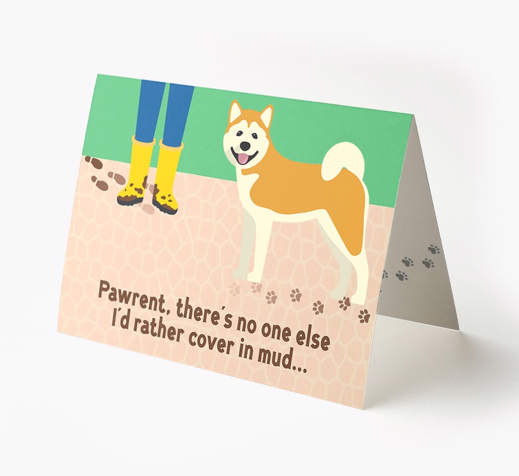 'There's No One Else I'd Rather Cover In Mud' - Personalised {breedFullName} Card
