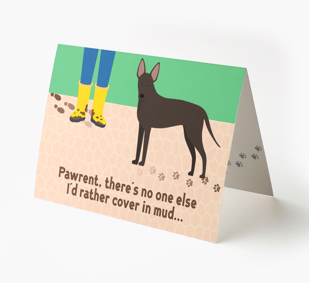 'There's No One Else I'd Rather Cover In Mud' - Personalised {breedFullName} Card