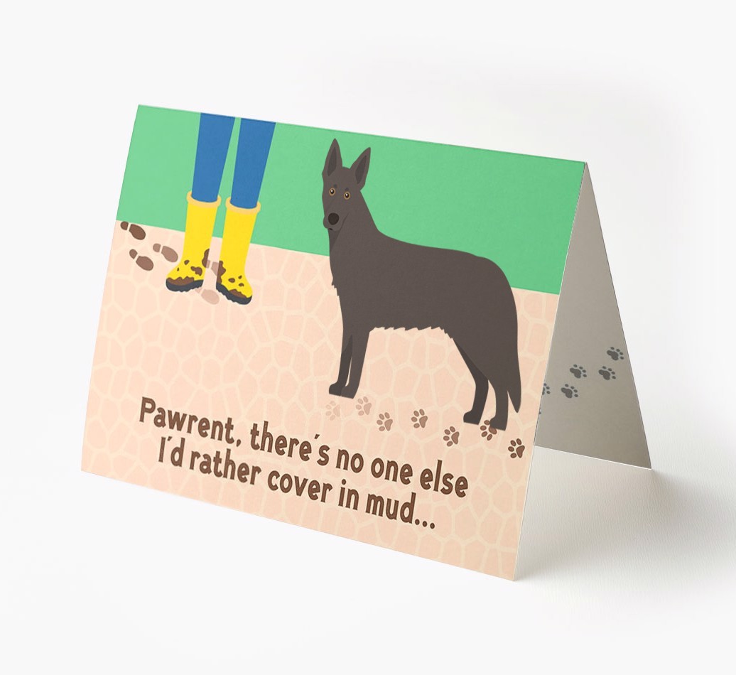 'There's No One Else I'd Rather Cover In Mud' - Personalised {breedFullName} Card
