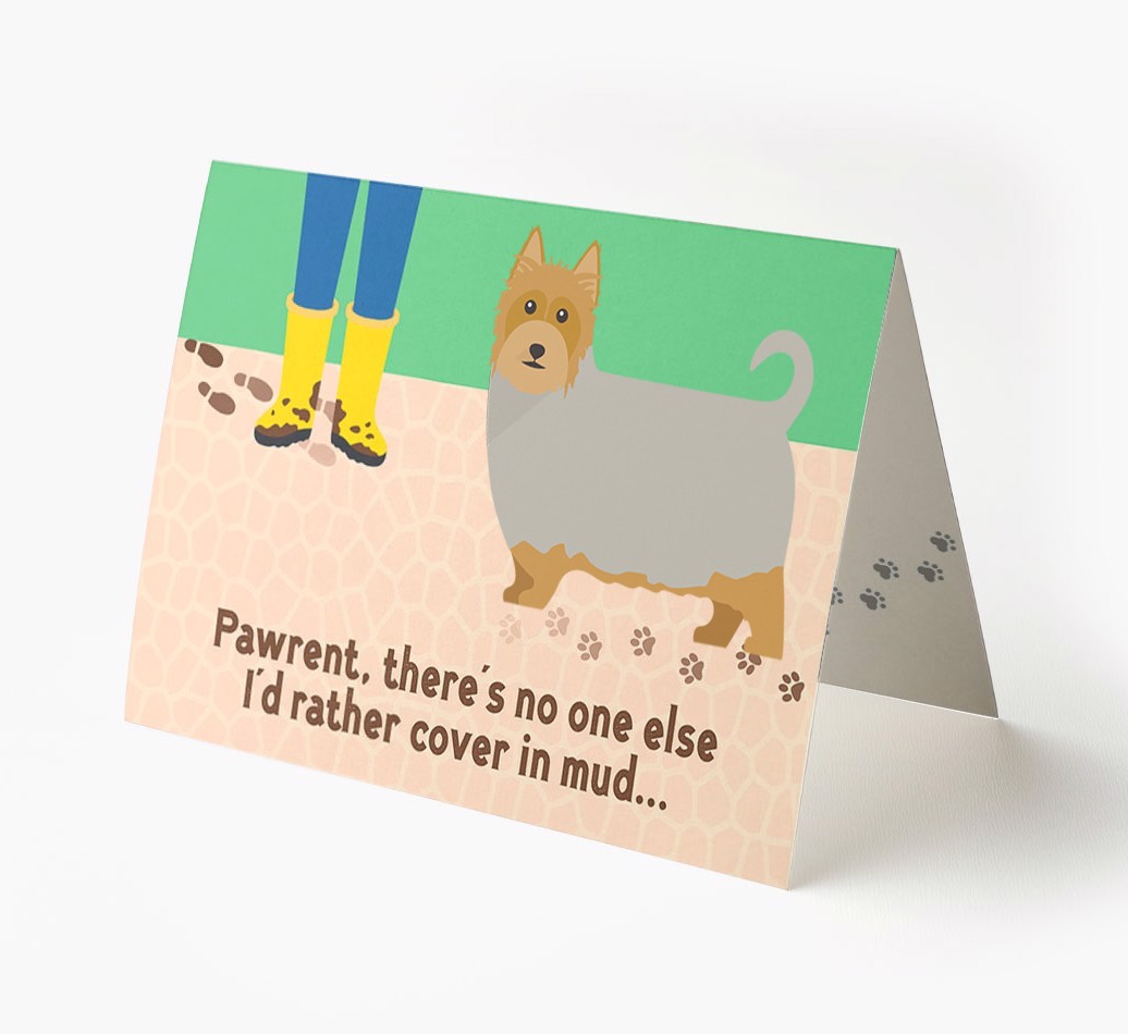 'There's No One Else I'd Rather Cover In Mud' - Personalised {breedFullName} Card