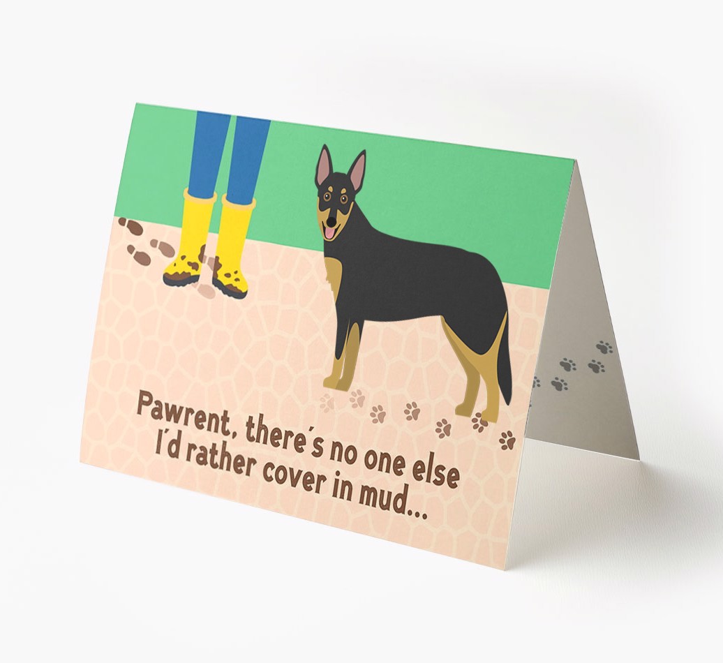 'There's No One Else I'd Rather Cover In Mud' - Personalised {breedFullName} Card