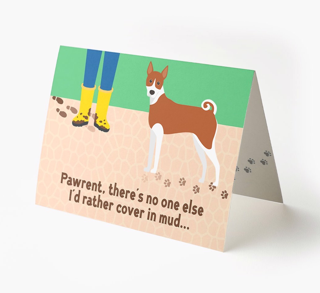 'There's No One Else I'd Rather Cover In Mud' - Personalised {breedFullName} Card