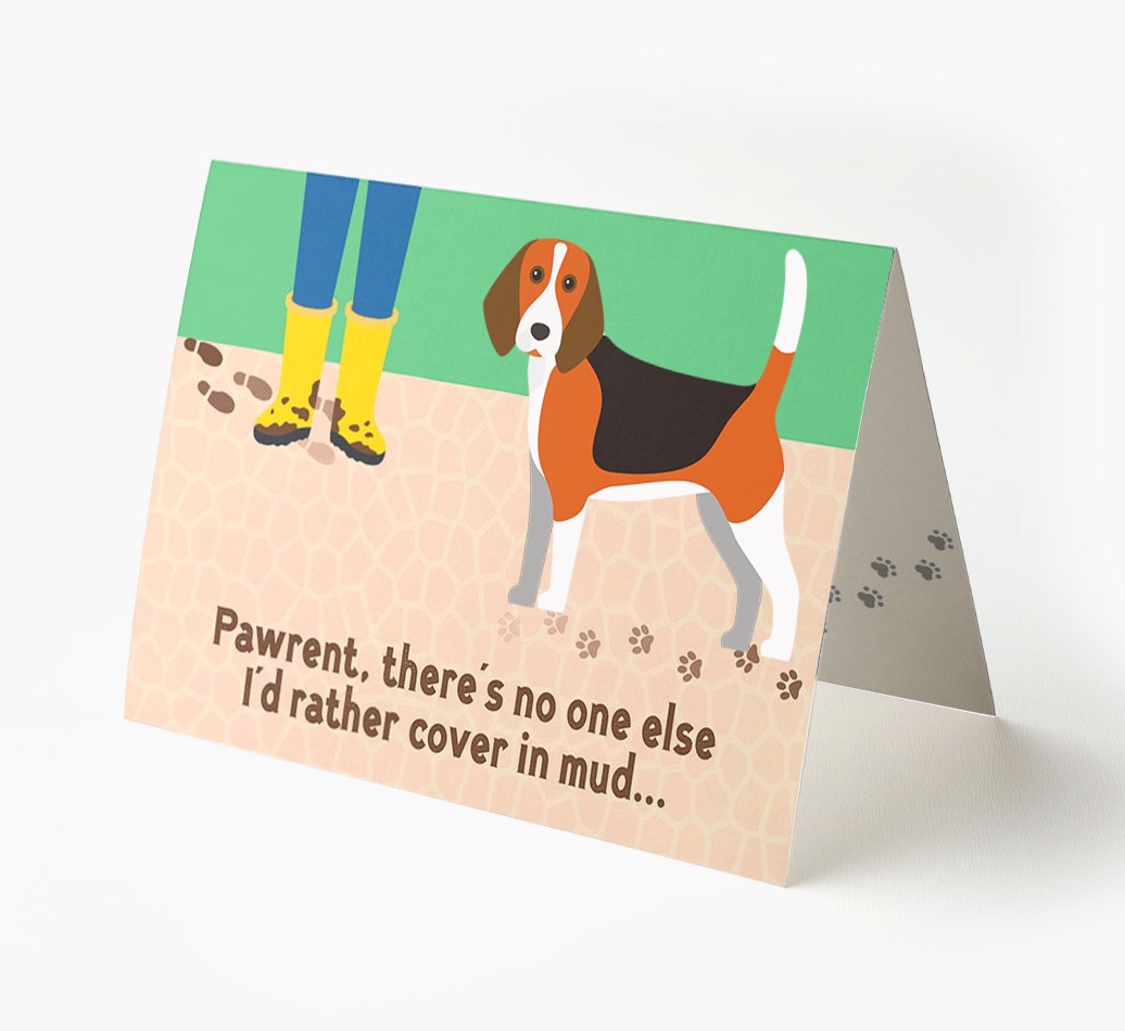 'There's No One Else I'd Rather Cover In Mud' - Personalised {breedFullName} Card