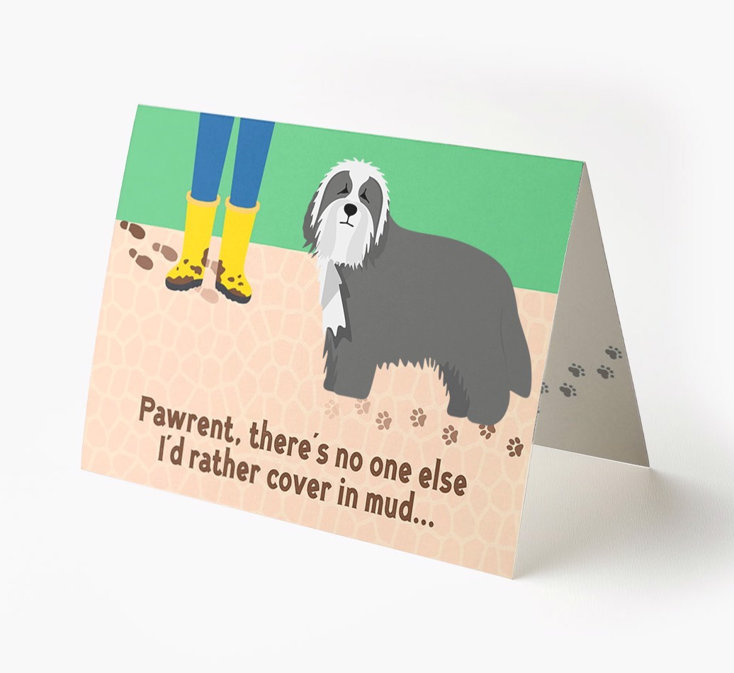 'There's No One Else I'd Rather Cover In Mud' - Personalised {breedFullName} Card