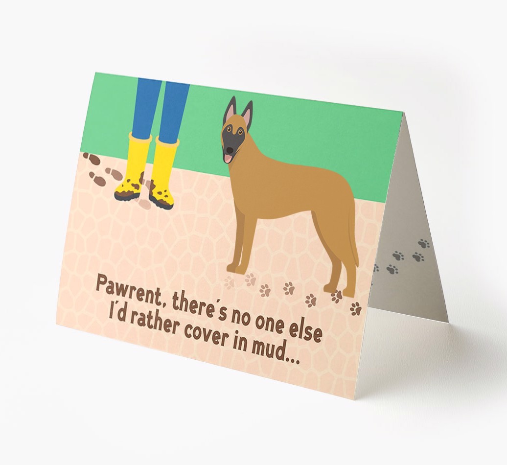 'There's No One Else I'd Rather Cover In Mud' - Personalised {breedFullName} Card