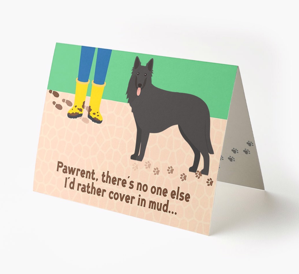 'There's No One Else I'd Rather Cover In Mud' - Personalised {breedFullName} Card