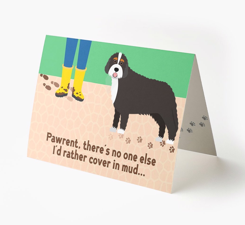 'There's No One Else I'd Rather Cover In Mud' - Personalised {breedFullName} Card