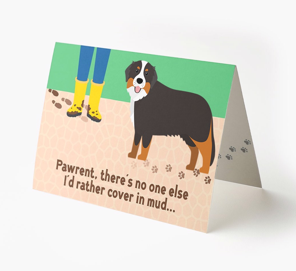 'There's No One Else I'd Rather Cover In Mud' - Personalised {breedFullName} Card